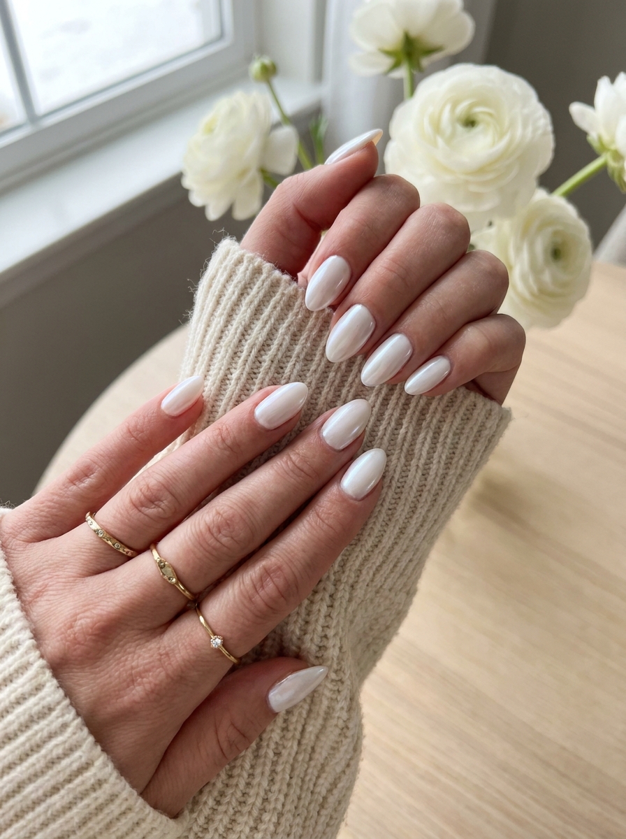 White Pearl Nails